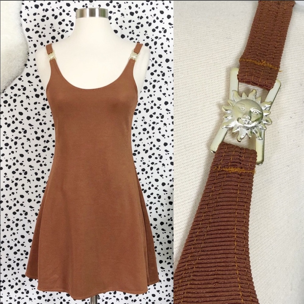 Vintage 90s ribbed mini sundress, medium
